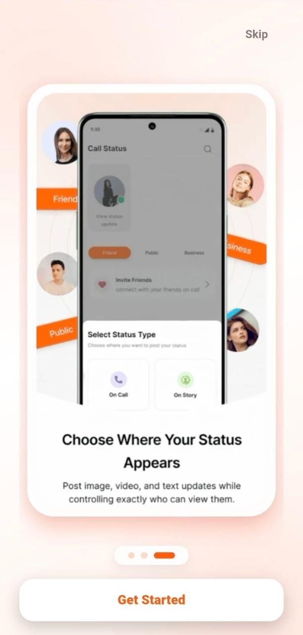Call Status busy and available status options